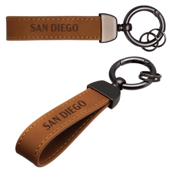 Key Tag Car Spring Leather Spring Clip Keytag